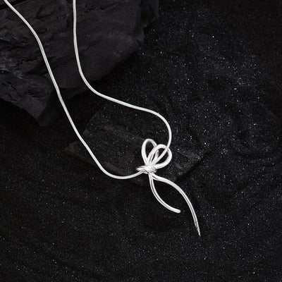 Jewelry Simple Style Bow Knot Copper Necklace