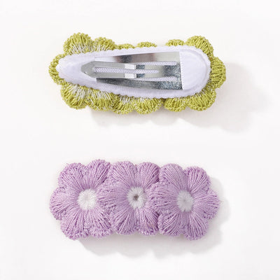 Kid'S Pastoral Flower Cloth Hair Clip