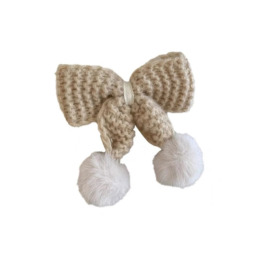 Women's Cute Sweet Bow Knot yarn Hair Clip