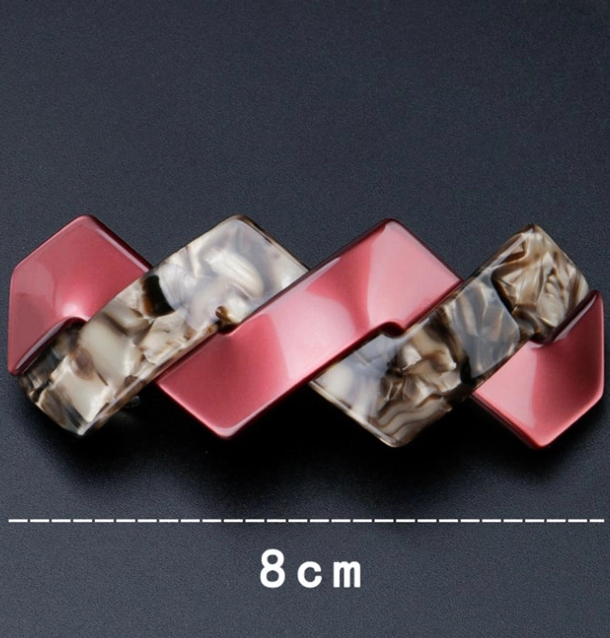 Women's Retro Simple Style Twist Acetic acid sheets Hair Clip