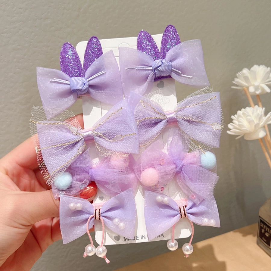 Girl'S Sweet Bow Knot Cloth Hair Clip