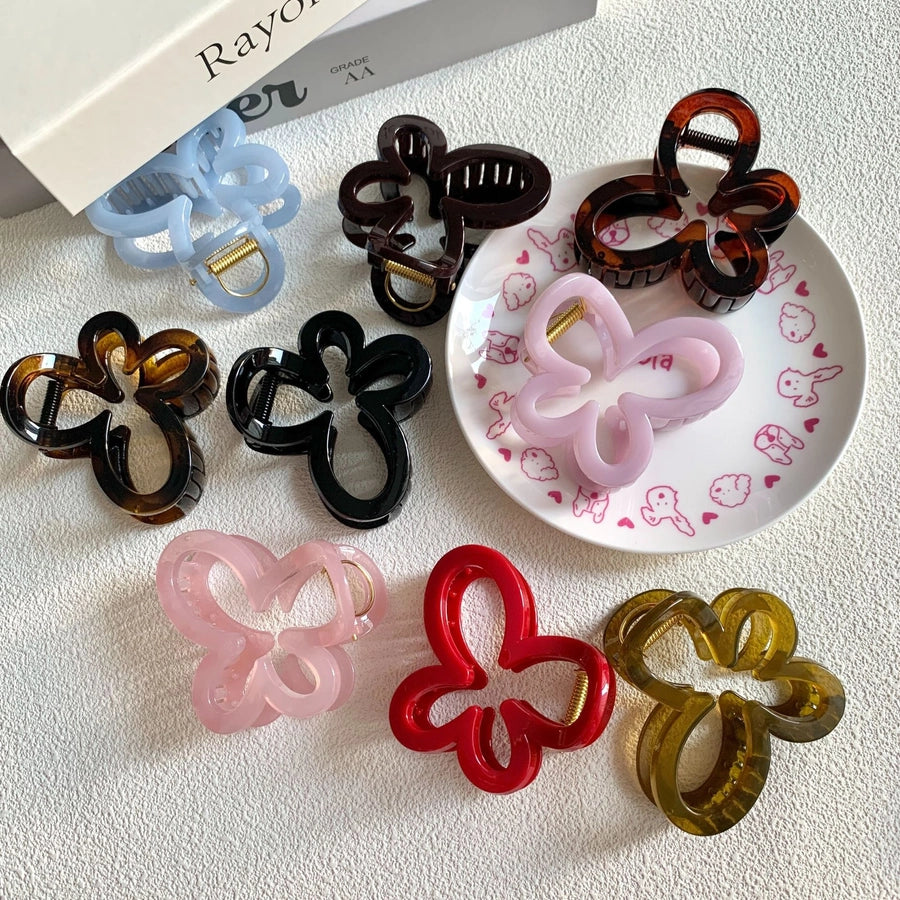 Women's Simple Style Solid Color Acetic acid sheets Polishing Hair Claws