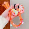 children&#39;s cartoon  color wig hair rope headdress cheap scrunchies