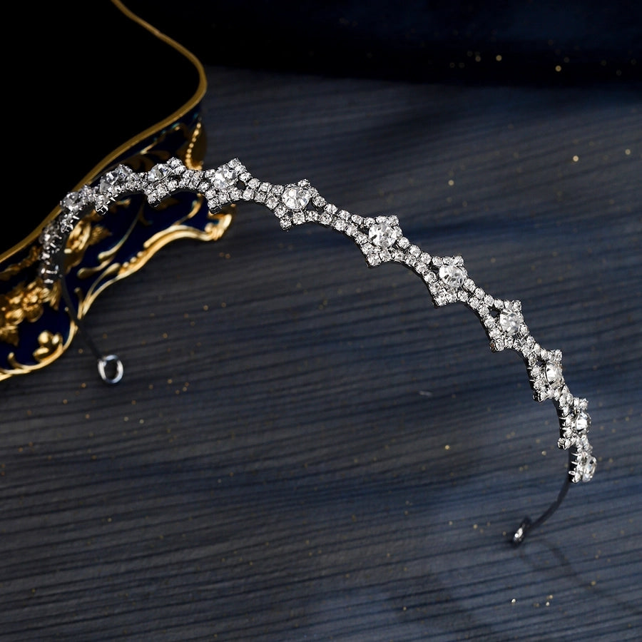 Women's Luxurious Geometric Copper Inlay Rhinestones Hair Band