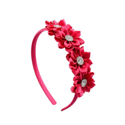 children's headband  4 diamond-studded polygonal flower handmade headband