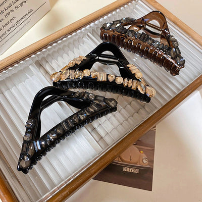 Women's IG Style Simple Style Triangle Arylic Inlay Rhinestones Hair Claws
