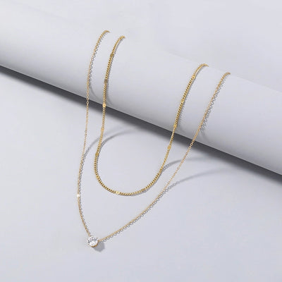 Copper cable chain Geometric Necklace