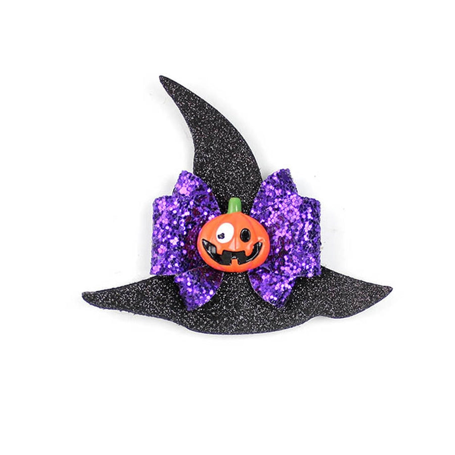 Girl'S IG Style Cool Style Pumpkin Spider Bow Knot Cloth Sequins Hair Clip