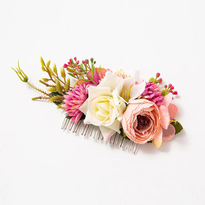 sweet flower cloth handmade insert comb