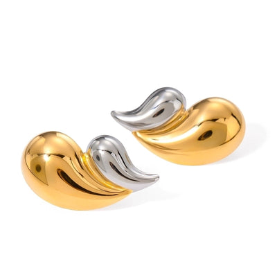 1 Pair Simple Style Classic Style Water Droplets 304 Stainless Steel Ear Studs