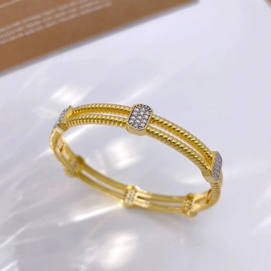 Jewelry Vintage Style Classic Style Geometric Copper Zircon Plating Rings Bracelets