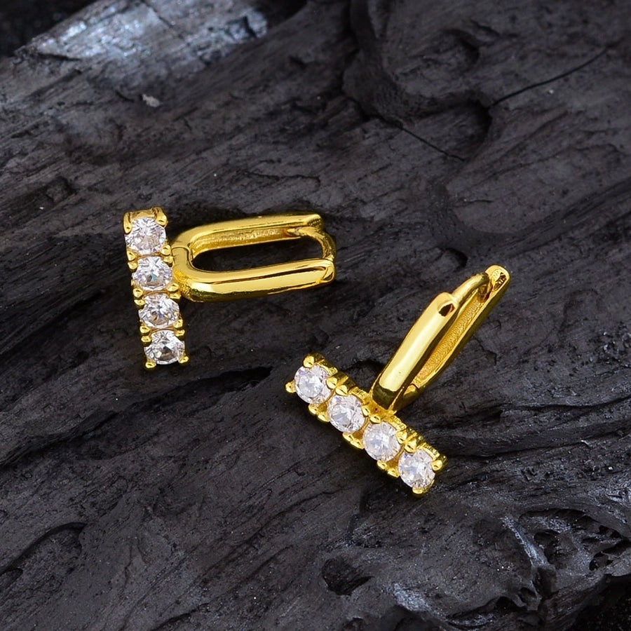 1 Pair Casual Elegant Geometric Copper Earrings