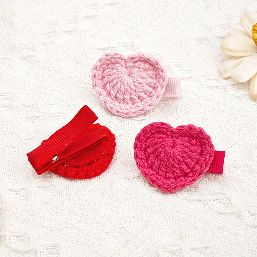 Girl'S Sweet Heart Shape Cloth Hair Band