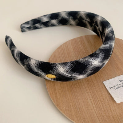 Women's Simple Style Commute Checkered Cloth Hair Tie