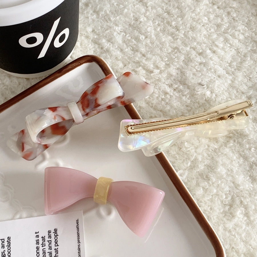 elegant lady bow knot acetic acid sheets hair clip