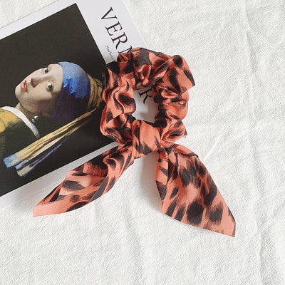 color leopard print hair band chiffon elastic hair rope nhof154782