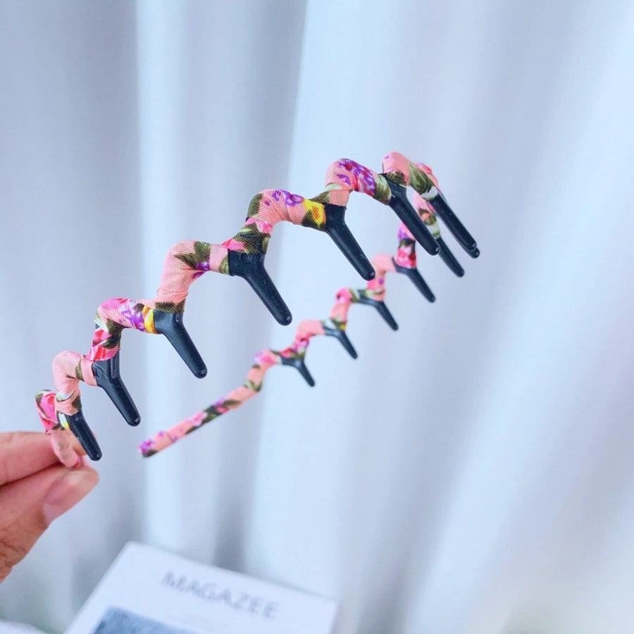 Fluffy Fabric Winding Toothed Hair Band Women's Hair Accessories Headwear Wave Headband Small Accessories Hair Bundles