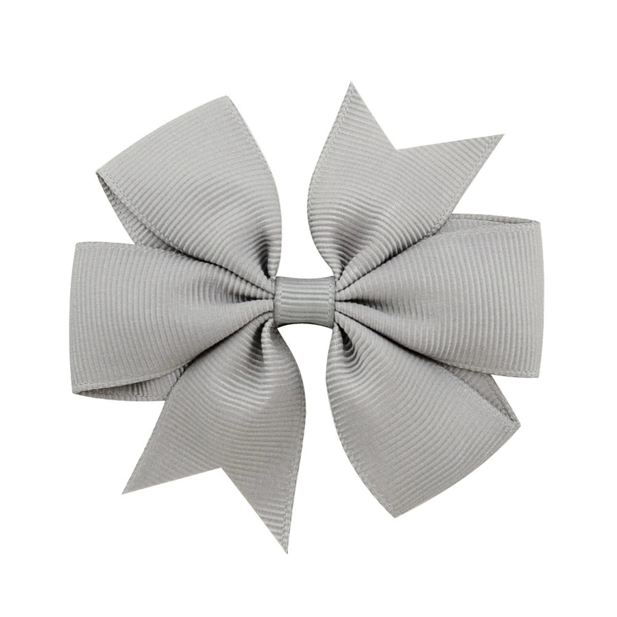 fashion baby v-shaped ribbed ribbon bow hairpin hair accessories