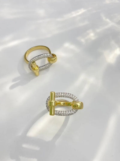 Jewelry Vintage Style Classic Style Geometric Copper Zircon Mixed Metal Rings Bracelets