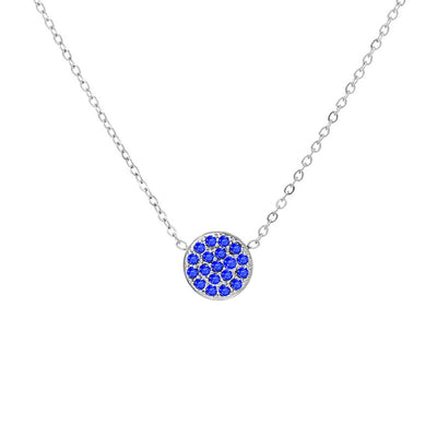 Jewelry IG Style Simple Style Round 304 Stainless Steel Zircon 14K Gold Plated Inlay Necklace