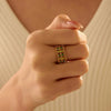 Jewelry Baroque Style Vacation Leaves 304 Stainless Steel Open Rings
