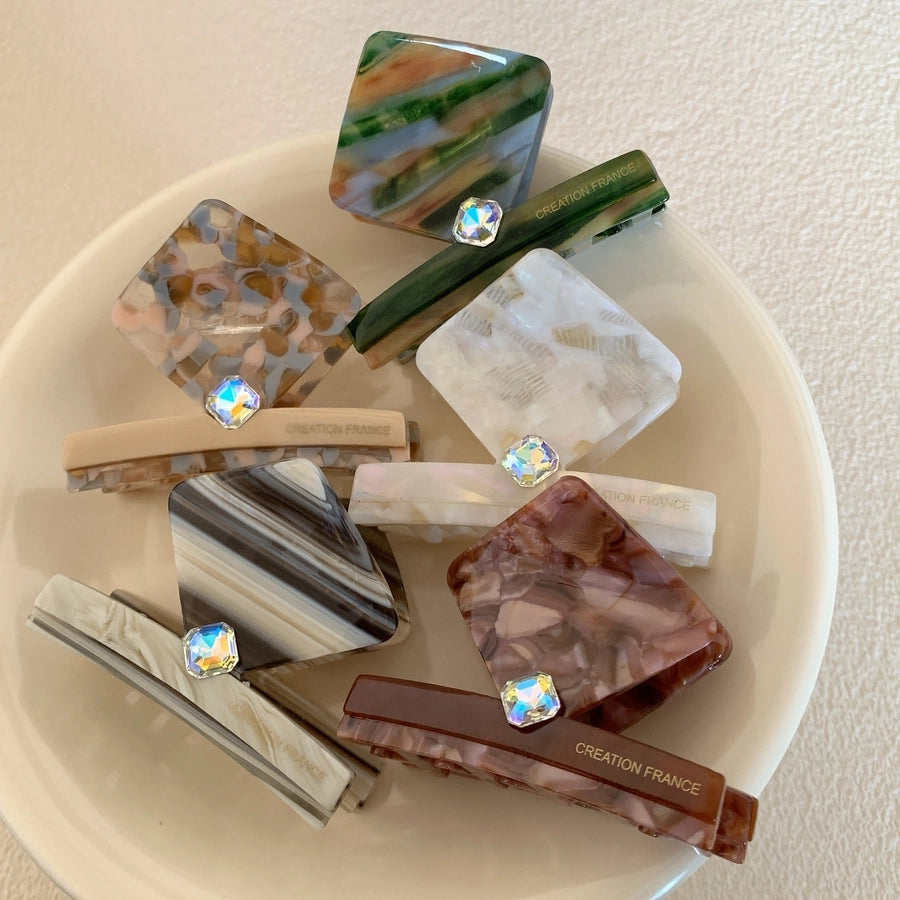 women's classic style square acetic acid sheets hair claws