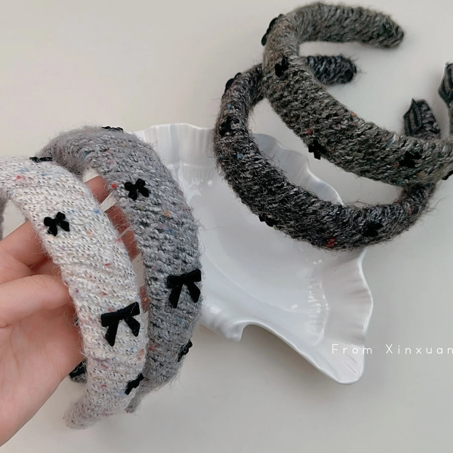 Women's Retro Simple Style Solid Color Bow Knot Cloth Hair Band