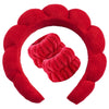 simple style color block towel velvet hair band