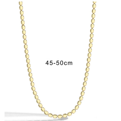 Brass 18K Gold Plated Paper Clip Solid Color Long Necklace Necklace