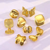 1 Pair Simple Style Classic Style Star Solid Color Plating 304 Stainless Steel Earrings