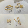 Jewelry Vintage Style Classic Style Geometric Copper Zircon Mixed Metal Rings Bracelets Earrings