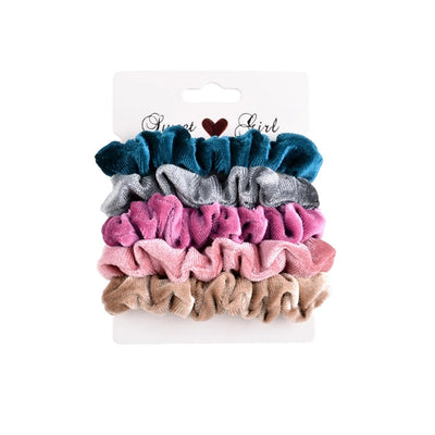 fashion gold velvet printed hair scrunchies set