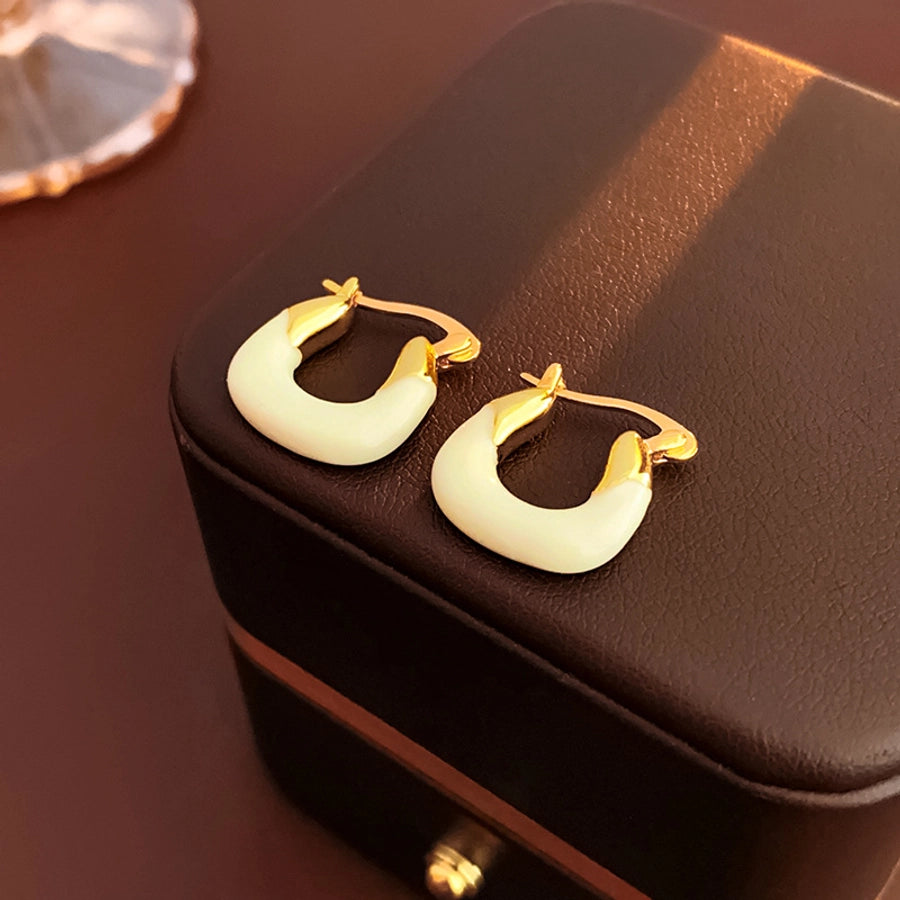 1 Pair Basic U Shape Plating Copper Earrings