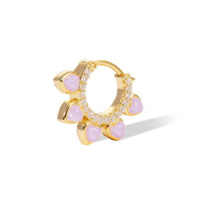 1 Piece 1 Pair 925 Sterling Silver Solid Color 18K Gold Plated White Gold Plated Hoop Earrings