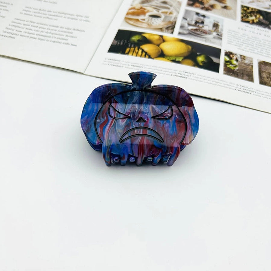 Halloween Original Design Women's Skull Arylic Carving Hair Clip Hair Claws