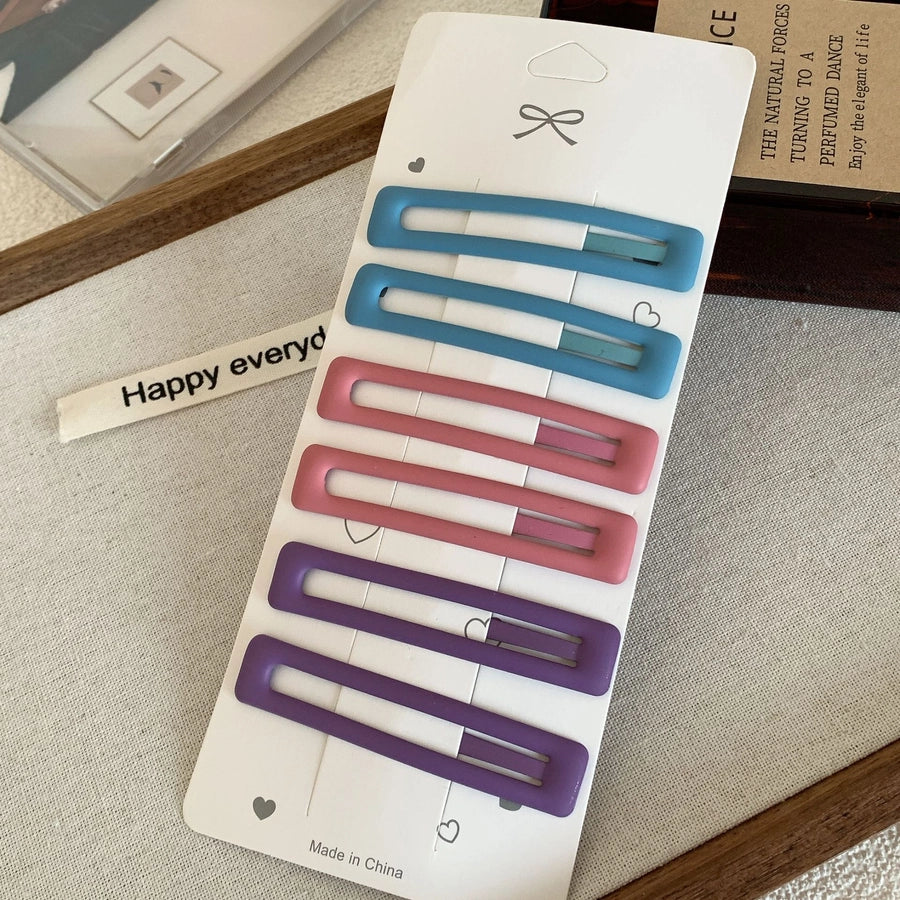 simple style classic style solid color alloy hair clip