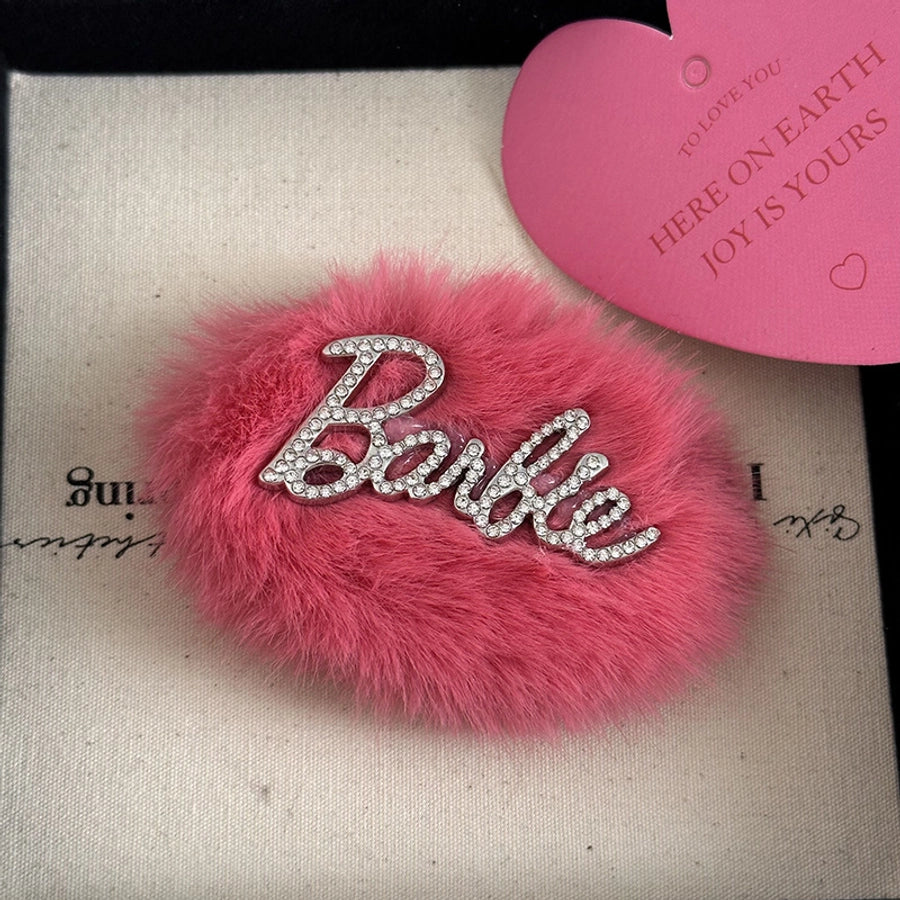 simple style  plastic inlay rhinestones hair clip