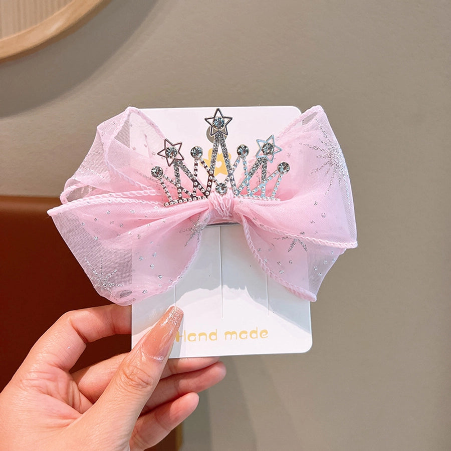 Kid'S Ethnic Style Bow Knot Synthetic Yarn Organza Hair Clip