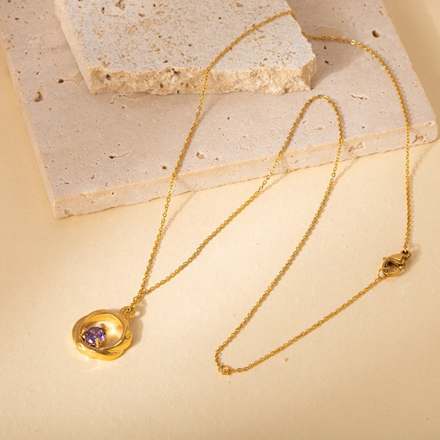 Jewelry IG Style Vintage Style Geometric 304 Stainless Steel Pendant Necklace