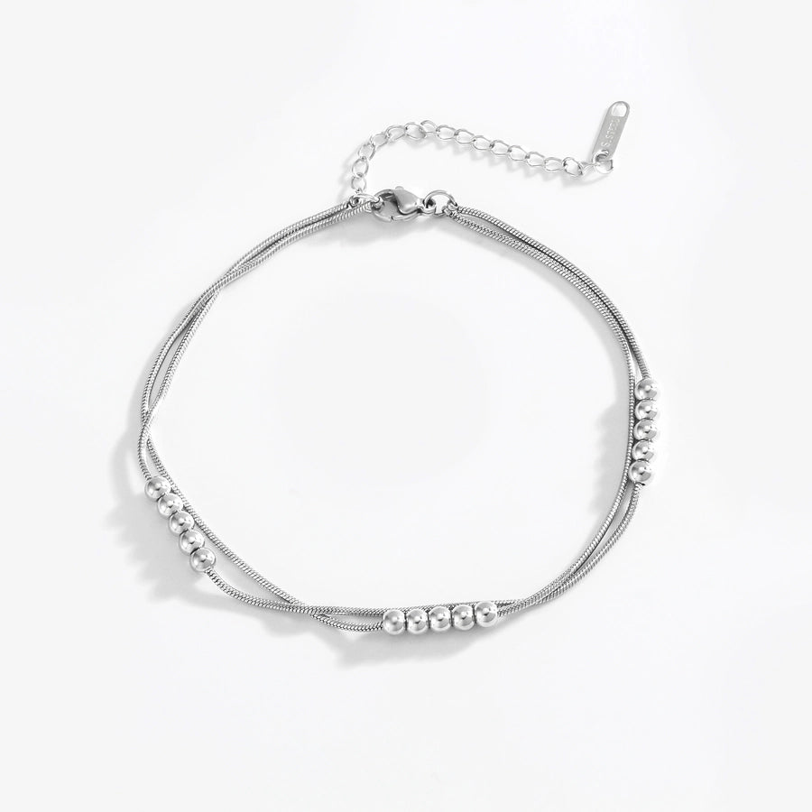 Simple Style Round 304 Stainless Steel White Gold Plated Gold Plated Bracelets In Bulk