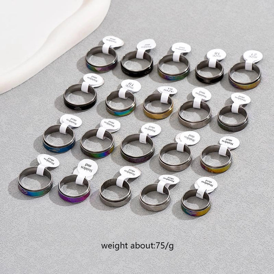 Jewelry Simple Style Geometric Titanium Steel Rings