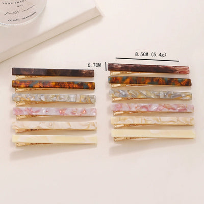 simple style solid color arylic stoving varnish hair clip
