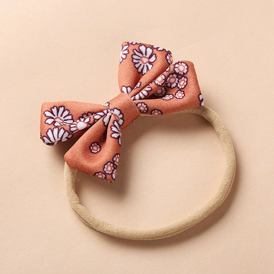 fashion bow floral nylon soft infant baby headband