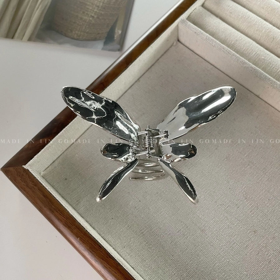 Women's Sweet Cool Style Butterfly Metal Plating Hair Claws