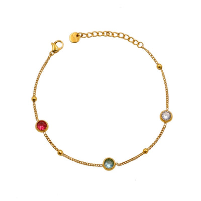 IG Style Modern Style Geometric 304 Stainless Steel Zircon Bracelets In Bulk