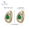 1 Pair Elegant Retro Geometric Plating Copper Artificial Gemstones 18K Gold Plated Earrings