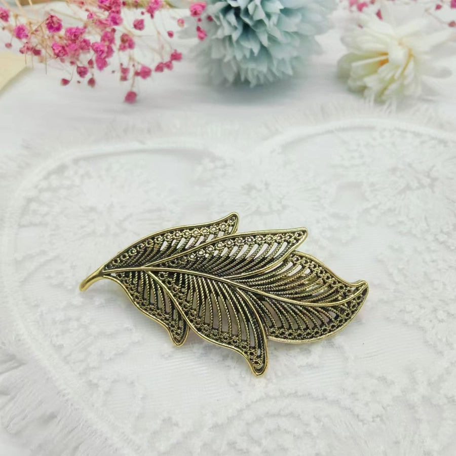 Women's Simple Style Classic Style Feather Zinc alloy Inlay Rhinestones Hair Clip