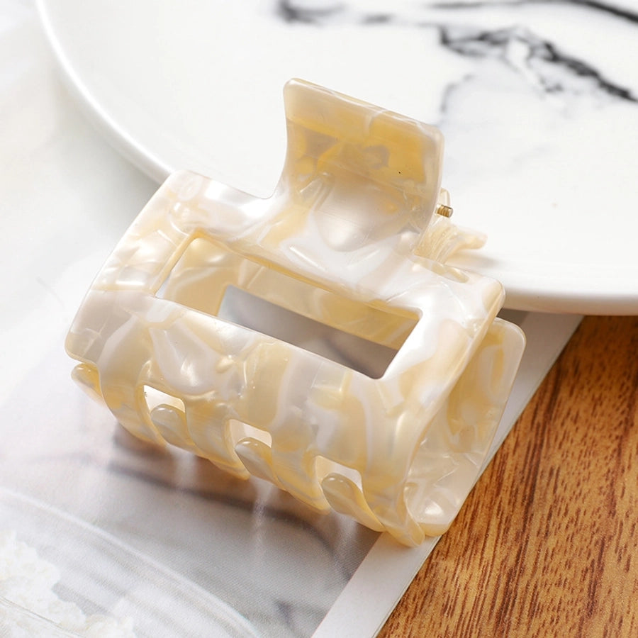 simple style color block acetic acid sheets carving hair claws 1 piece