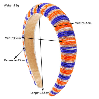 Women's Casual Vacation Classic Style Round Beaded Alloy Cloth Beaded Beads Hair Band