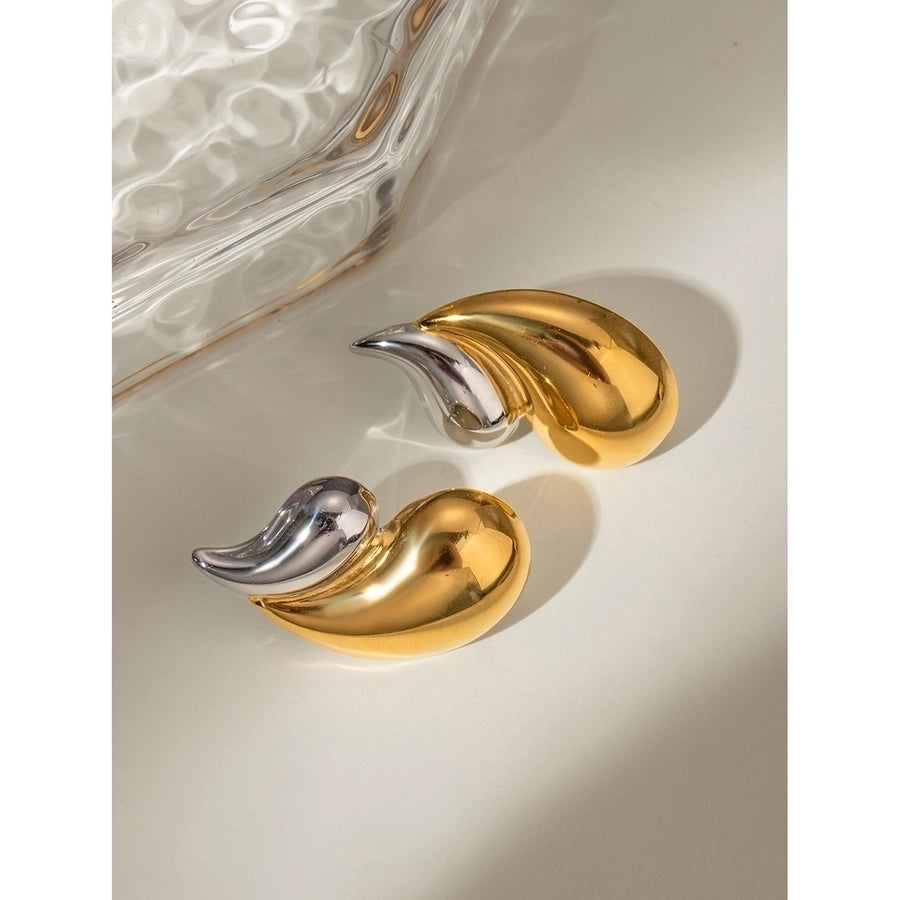 1 Pair Simple Style Classic Style Water Droplets 304 Stainless Steel Ear Studs